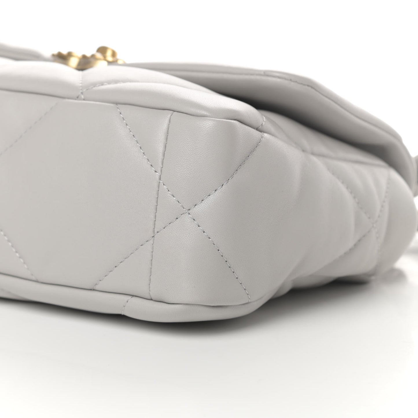 Lambskin Quilted Medium Chanel 19 Flap Grey