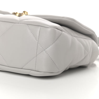 Chanel Lambskin Quilted Medium Chanel 19 Flap Grey 10 of 11