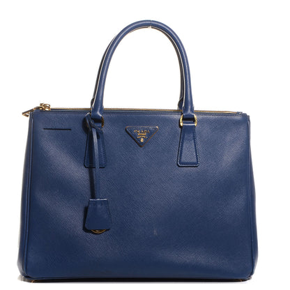 Prada Saffiano Lux Medium Double Zip Tote Bluette 1 of 12