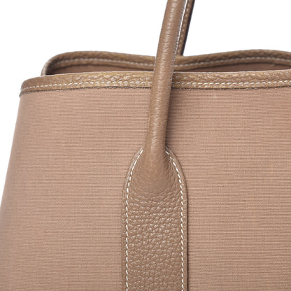 Hermes Toile Buffle Garden Party 36 MM Tote Etoupe 10 of 27