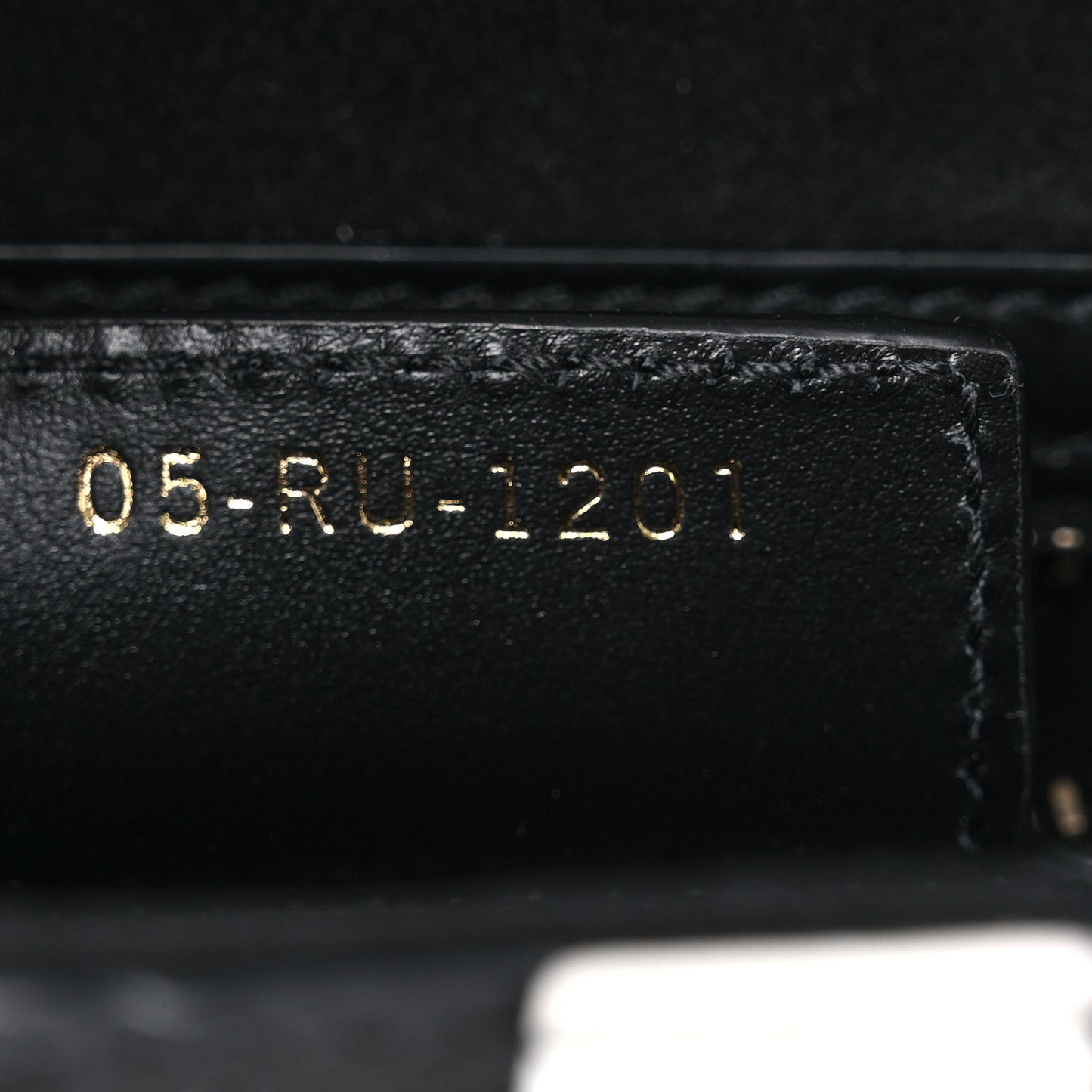 Calfskin Embossed Oblique Vibe Saddle Bag With Strap Black White