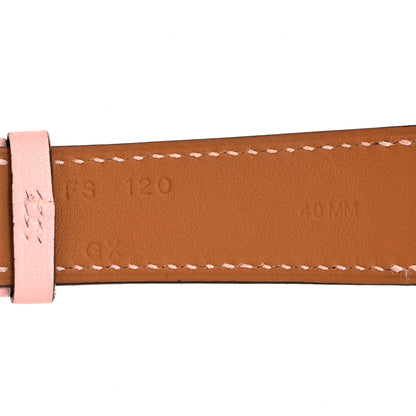 Hermes Swift 40mm Apple Watch Double Tour Band Rose Sakura Craie Argile 4 of 4