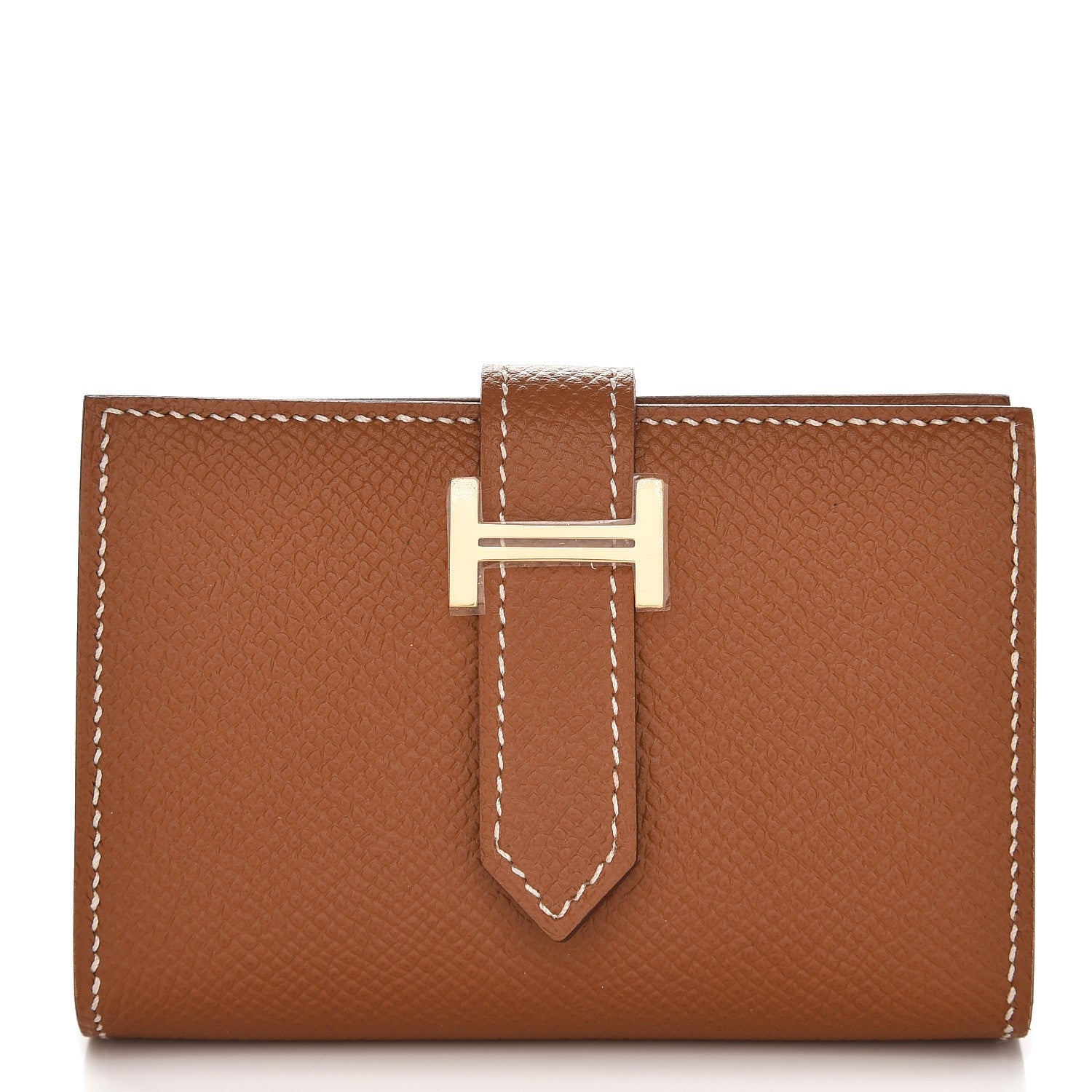 Hermes Epsom Mini Bearn Wallet Gold 1 of 8