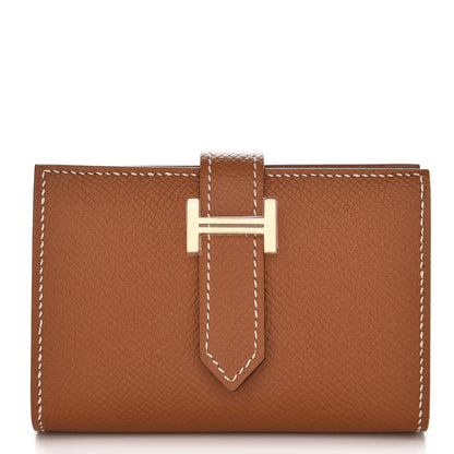 Hermes Epsom Mini Bearn Wallet Gold 1 of 8