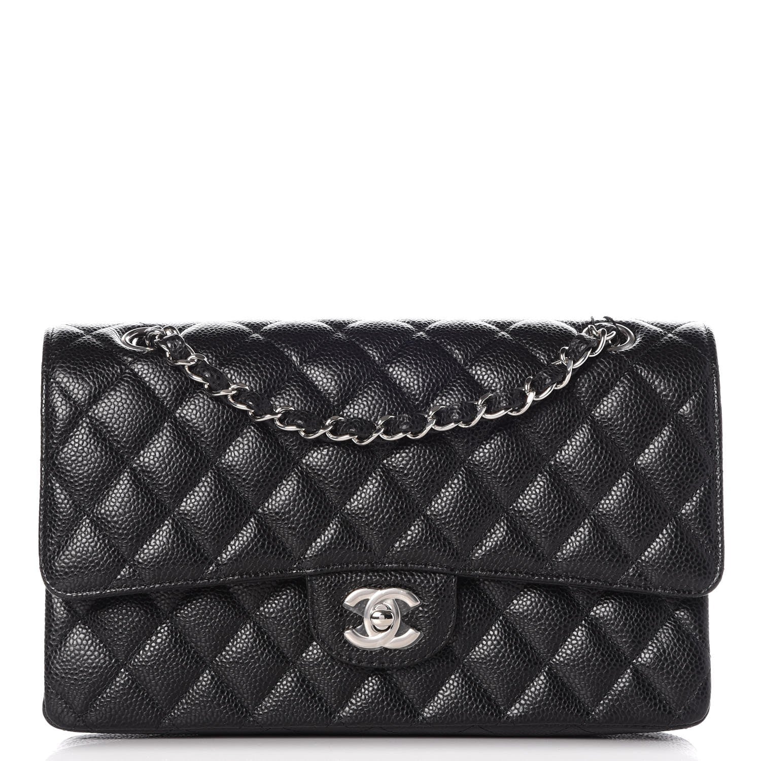Chanel Caviar Quilted Medium Double Flap Black 1 of 9