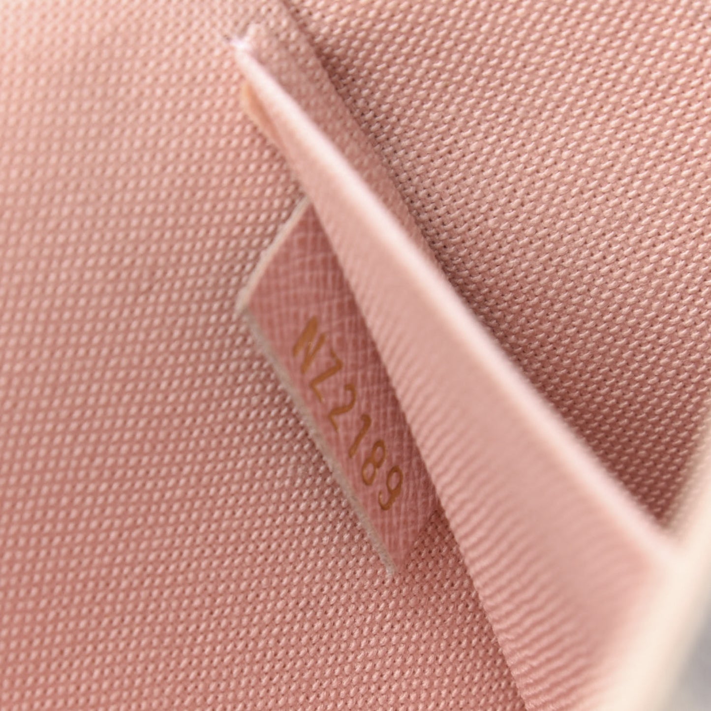 Damier Azur Pochette Felicie Chain Wallet Rose Ballerine