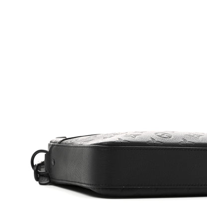 Louis Vuitton Calfskin Monogram Shadow Trio Messenger Black 9 of 10