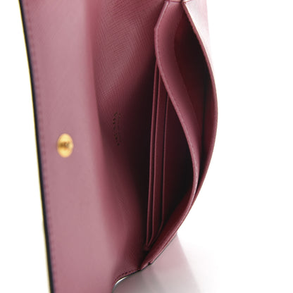Prada Saffiano Greche Card Holder Peonia Turchese White 9 of 9