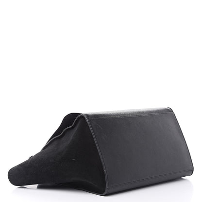 Celine Drummed Calfskin Suede Large Trapeze Black 4 of 16