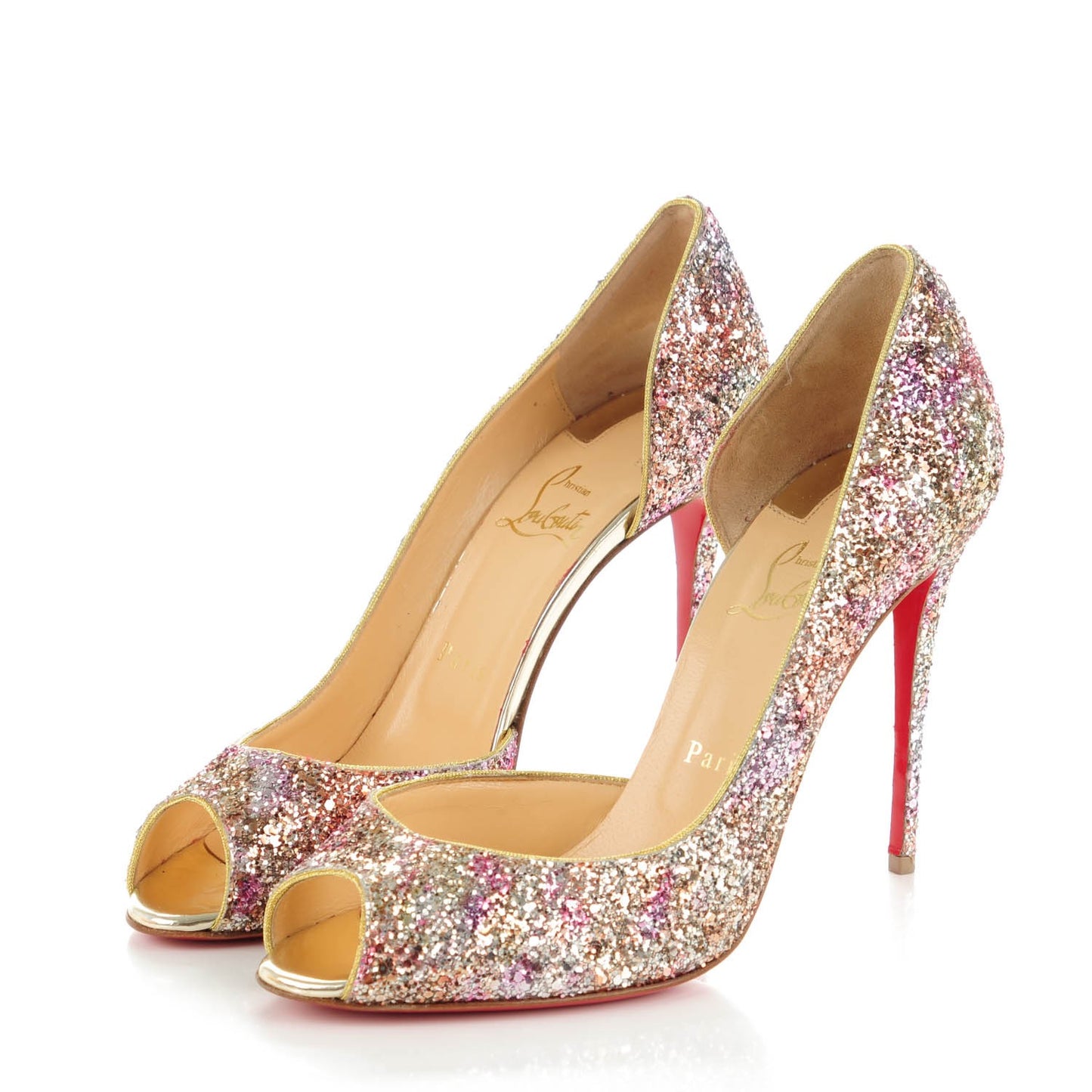 Glitter Demi You 100 Pumps 39.5 Rosette Gold