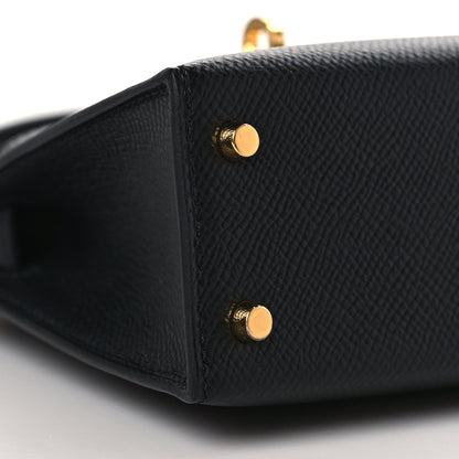 Hermes Epsom Mini Kelly Sellier 20 Black 8 of 10