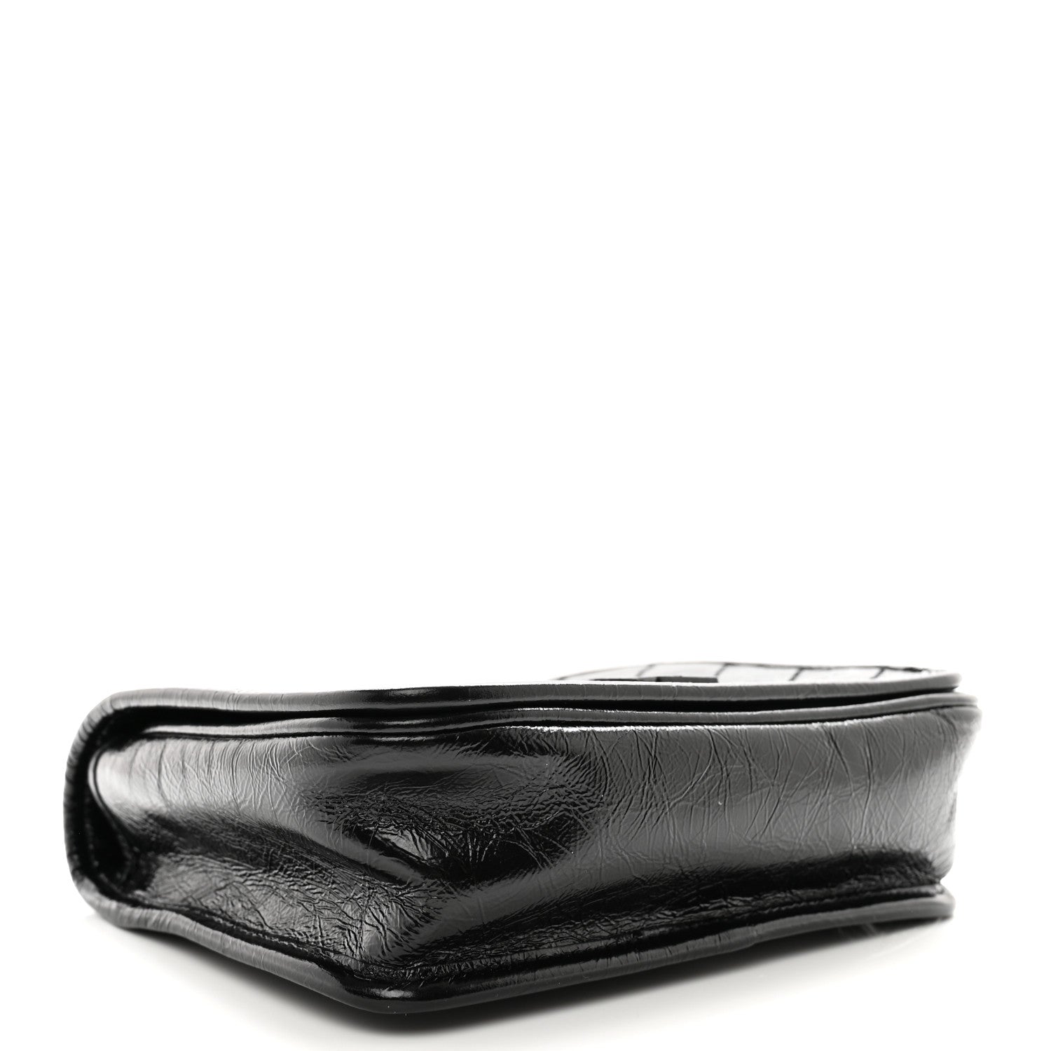Saint Laurent SAINT LAURENT Crinkled Calfskin Matelasse Monogram Niki Chain Wallet Black 4 of 10