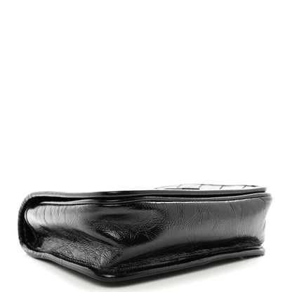 Saint Laurent SAINT LAURENT Crinkled Calfskin Matelasse Monogram Niki Chain Wallet Black 4 of 10