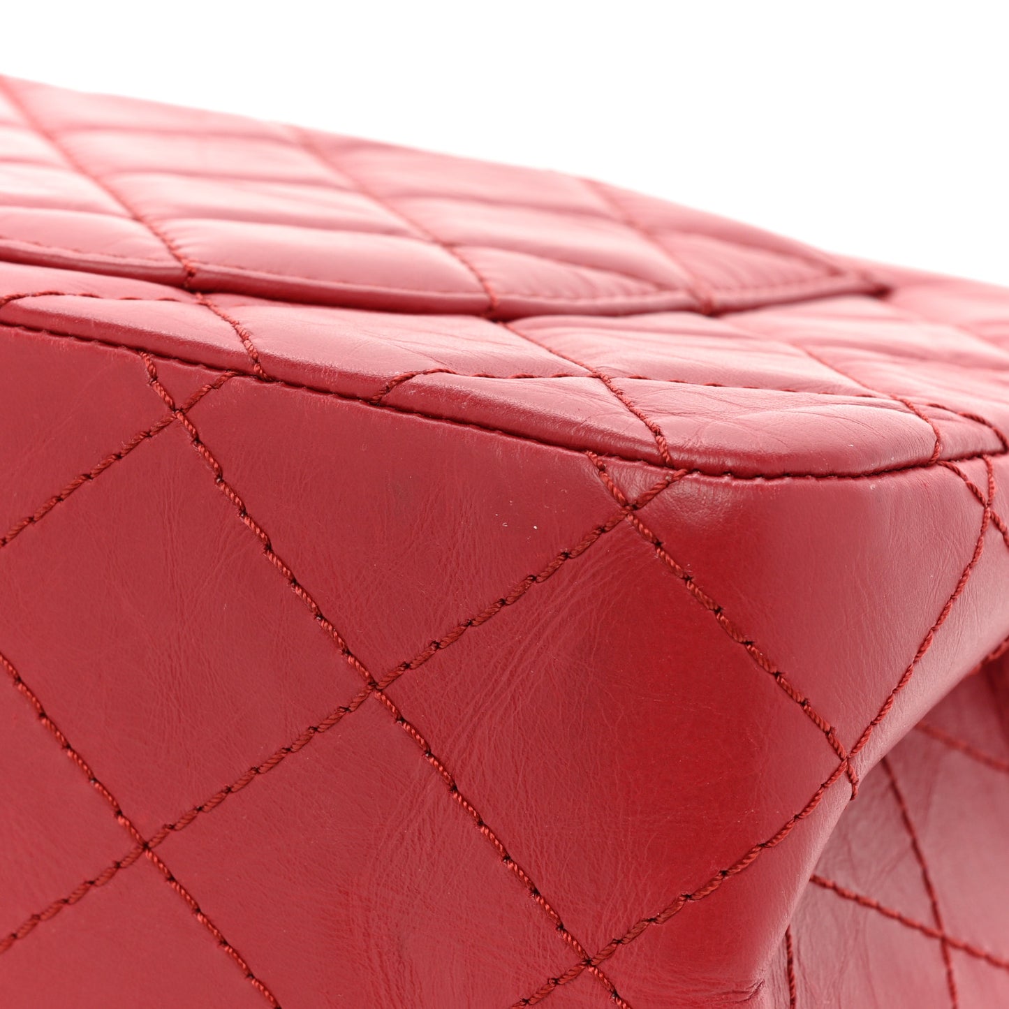 Aged Calfskin Quilted 2.55 Reissue 227 Flap Red