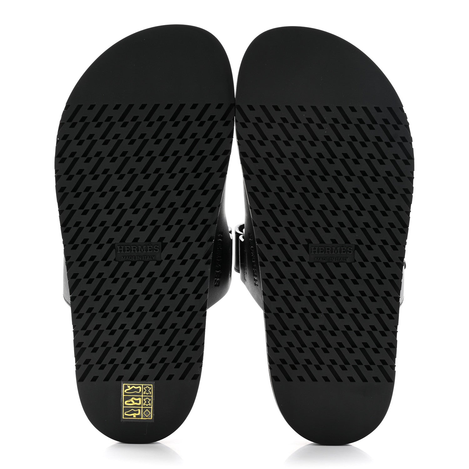 Hermes Calfskin Womens Chypre Sandals 37.5 Black 5 of 10