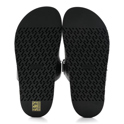 Hermes Calfskin Womens Chypre Sandals 37.5 Black 5 of 10