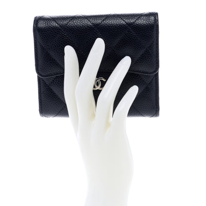 Chanel Caviar Quilted Compact Flap Wallet Black 2 of 7