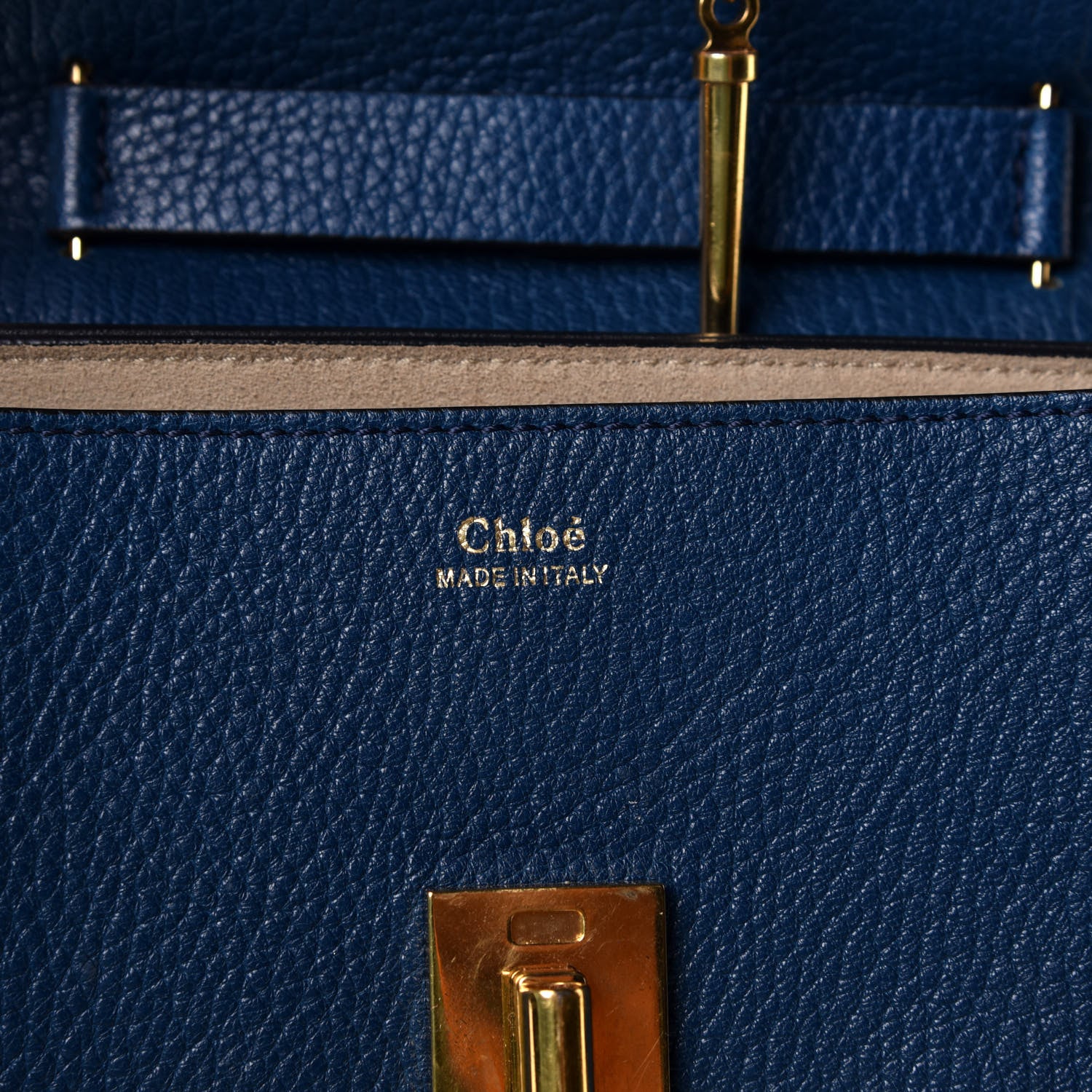 Chloe Grained Lambskin Mini Drew Shoulder Bag Royal Navy 3 of 5