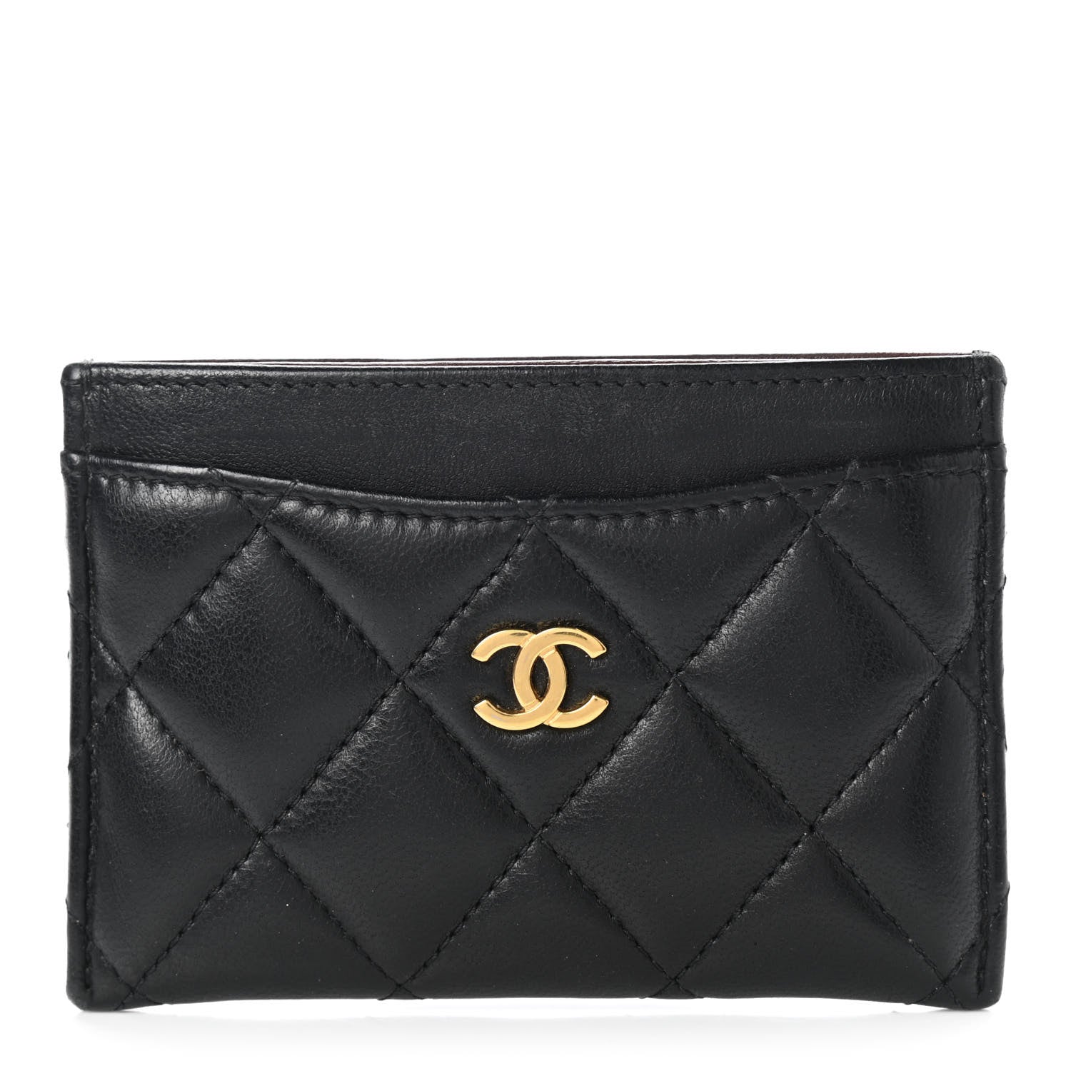 Chanel Lambskin Quilted Card Holder Black 1 of 11