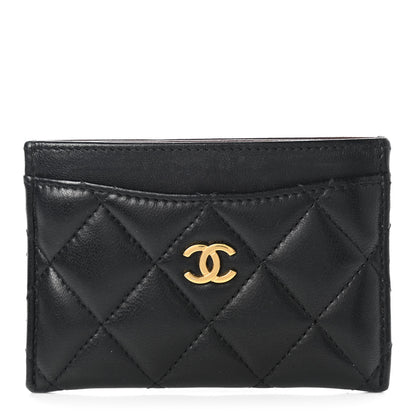 Chanel Lambskin Quilted Card Holder Black 1 of 11
