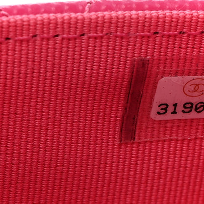 Chanel Caviar Quilted Medium Flap Wallet Dark Pink 8 of 9