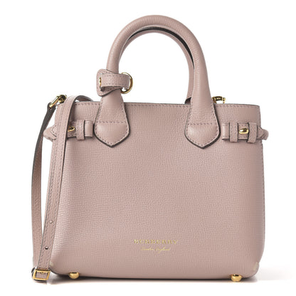 Burberry Grainy Calfskin House Check Small Banner Tote Pale Orchid 1 of 13