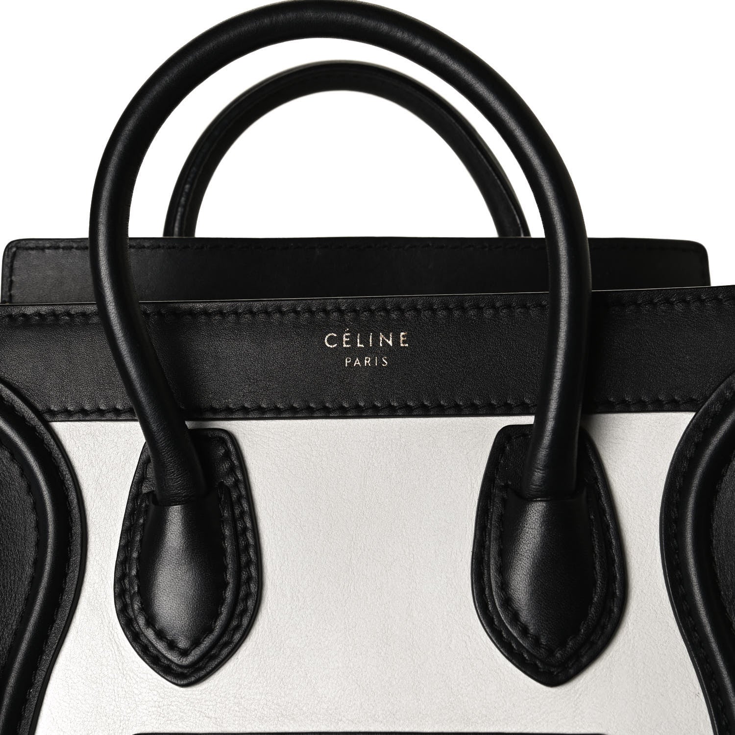 Celine Smooth Calfskin Suede Nano Tri-Color Luggage White 8 of 16