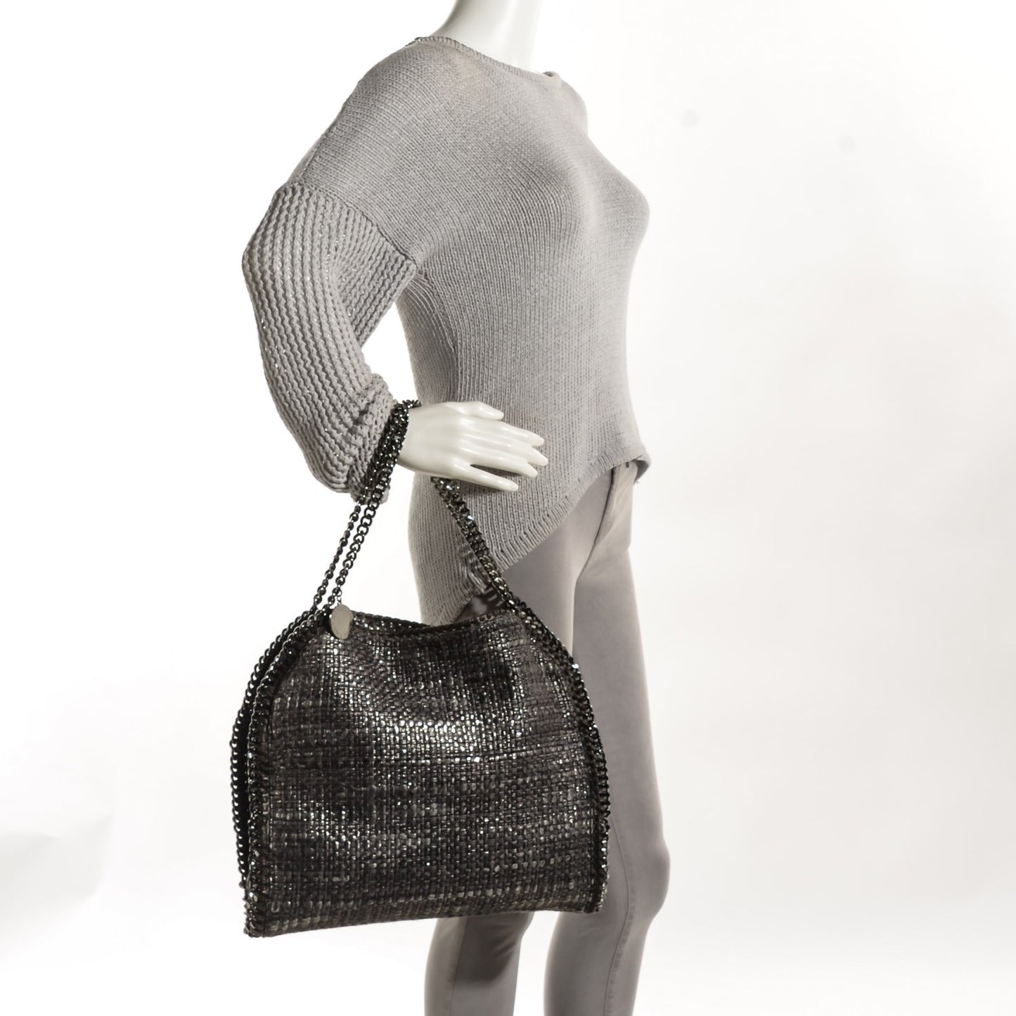 Metallic Woven Boucle Falabella Pewter