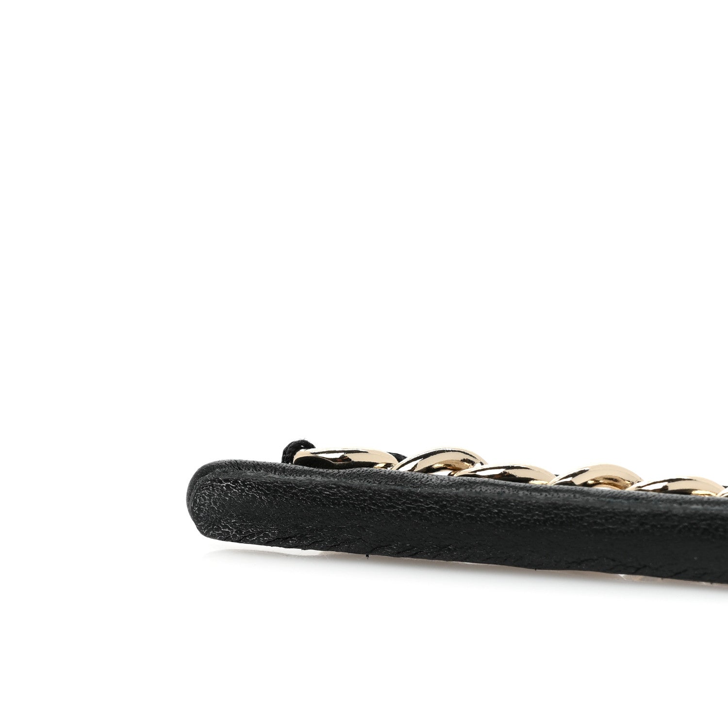 Chanel Metal Lambskin CC Turnlock Chain Headband Gold Black 5 of 6