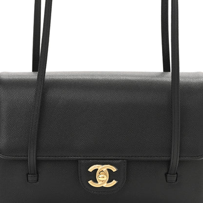 Chanel Shiny Caviar Small Preppy Shoulder Bag Black 7 of 9