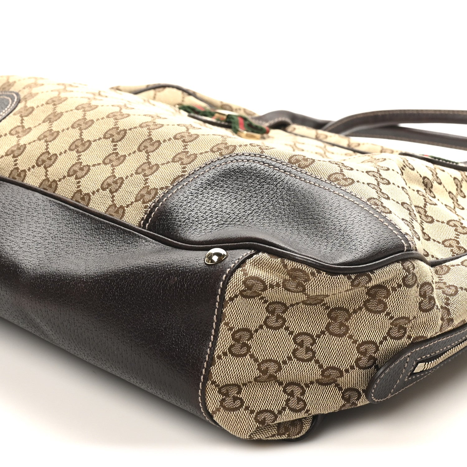 Gucci Monogram Large Princy Duffle Bag Dark Brown 10 of 10