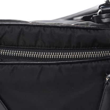 Prada Tessuto Nylon Soft Calfskin Shoulder Bag Black 15 of 15