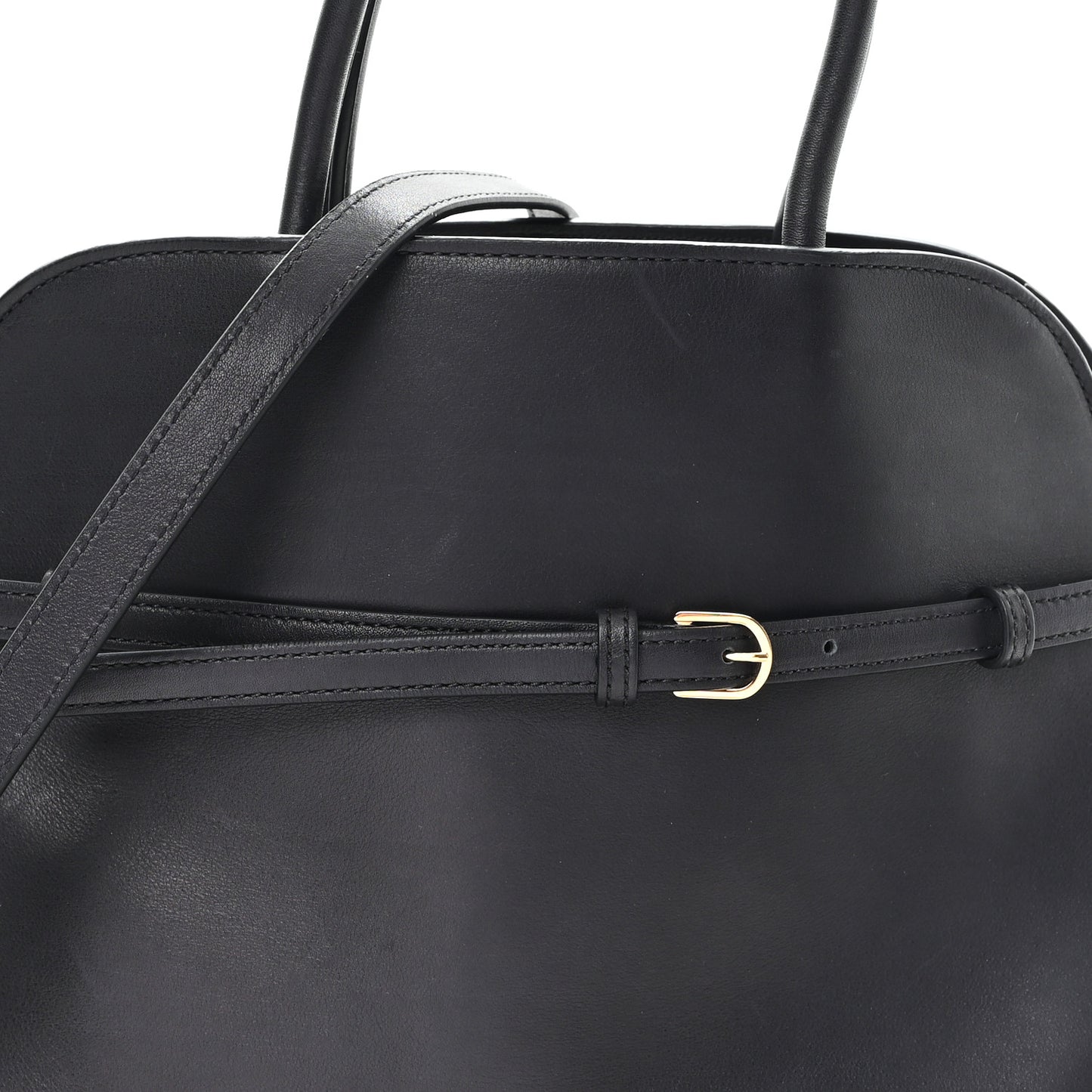 Polished Saddle Calfskin Soft Margaux 12 Black