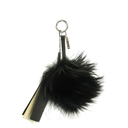 Fendi Fox Fur Plexiglass Geny Monster Bag Bug Charm Black 3 of 5