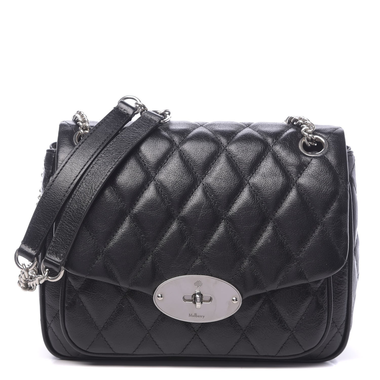 Mulberry Shiny Buffalo Quilted Small Shoulder Bag Black 1 of 9