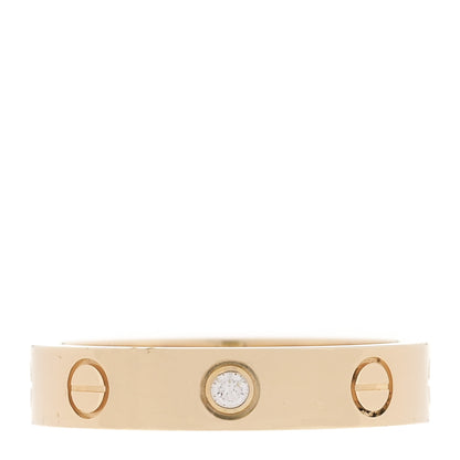 Cartier 18K Yellow Gold Diamond 4mm LOVE Wedding Band Ring 52 6 3 of 5
