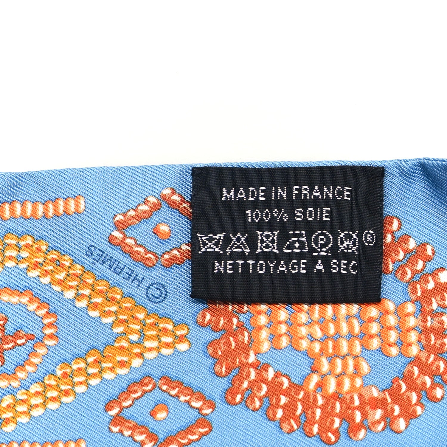 Hermes Silk Kelly En Perles Twilly Bleu Azur Orange 3 of 3