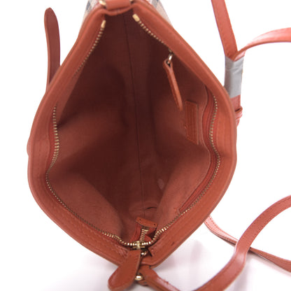Burberry Haymarket Check Smithfield Clutch Burnt Amber 5 of 9