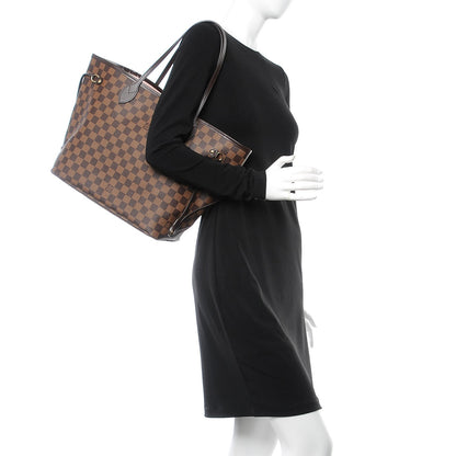 Louis Vuitton Damier Ebene Neo Neverfull MM Rose Ballerine 2 of 9