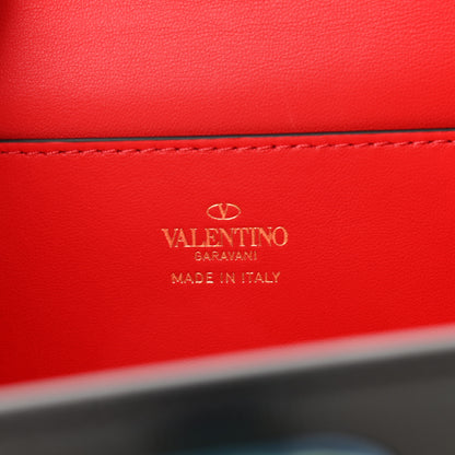 Valentino Garavani Grainy Calfskin Rockstud Alcove Box Clutch Black 6 of 10