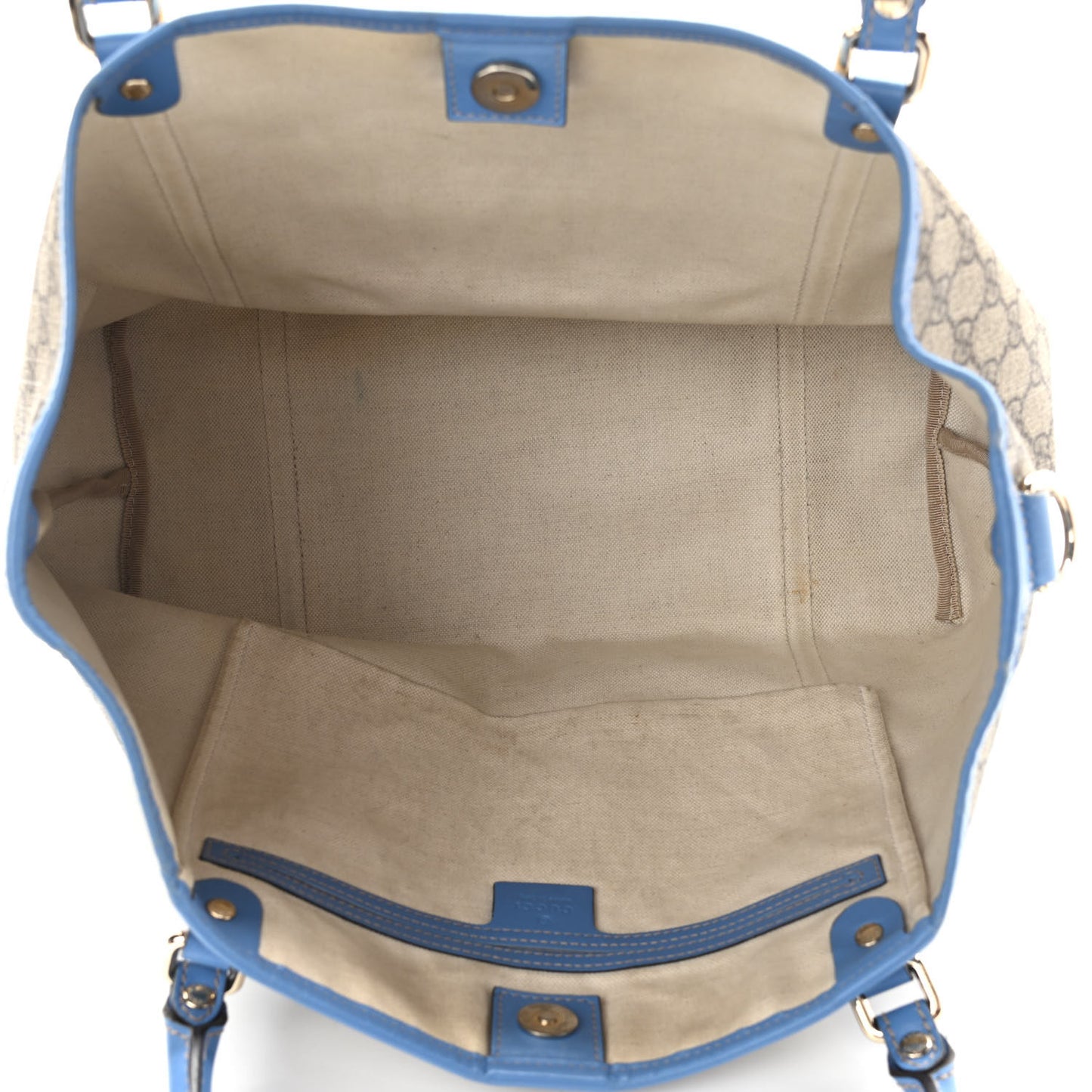 GG Plus Monogram Medium Joy Tote Light Blue