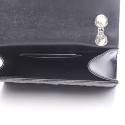 Saint Laurent Grain De Poudre Textured Mixed Matelasse Triquilt Medium Monogram Satchel Black 5 of 13