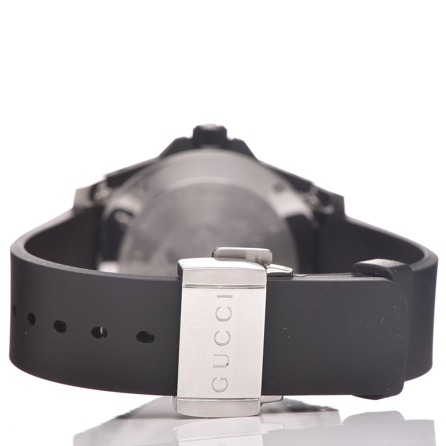 Gucci Stainless Steel Rubber 40mm Dive Feline Quartz Watch Black 4 of 8