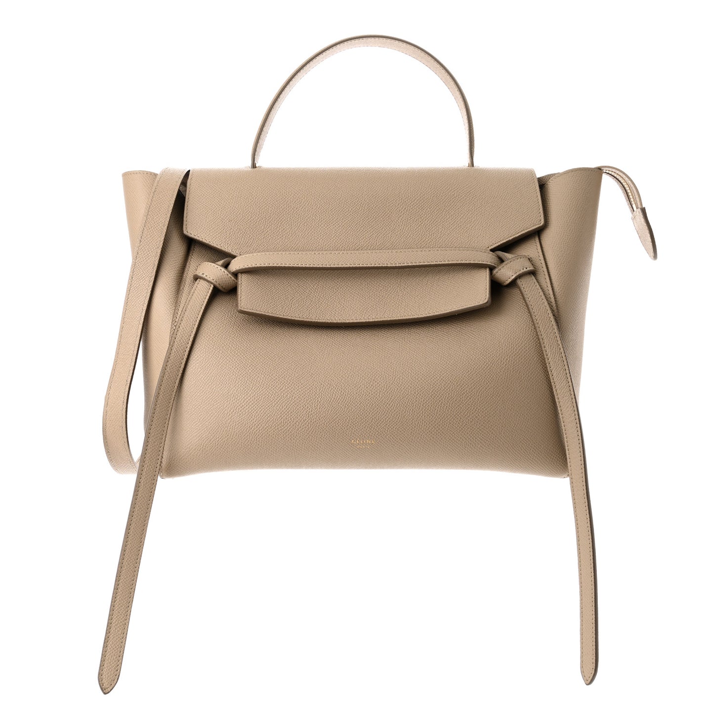 Grained Calfskin Mini Belt Bag Light Taupe