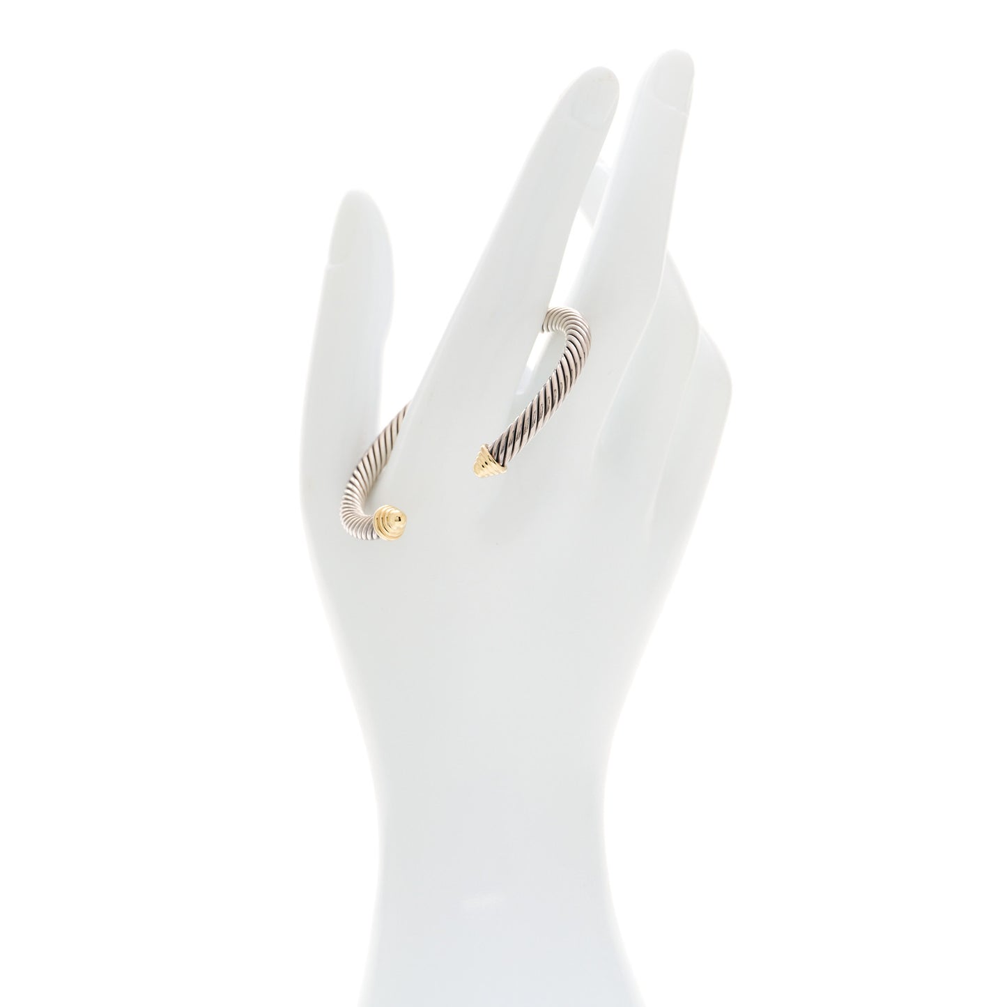 Sterling Silver 14K Yellow Gold 5mm Cable Classics Bracelet