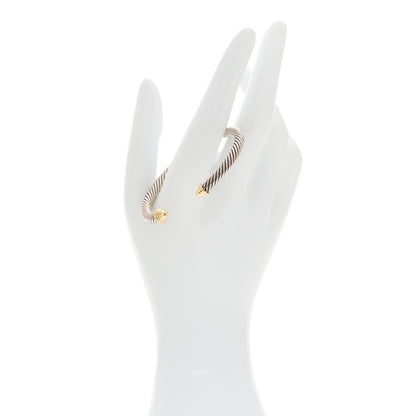 David Yurman Sterling Silver 14K Yellow Gold 5mm Cable Classics Bracelet 2 of 4