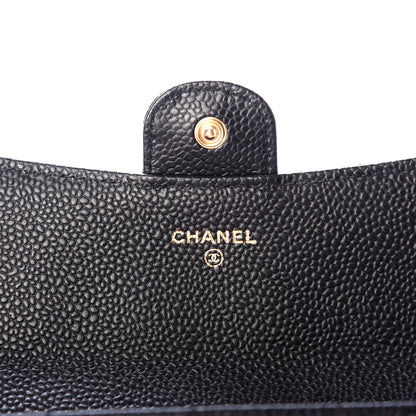 Chanel Caviar Quilted Large Gusset Flap Wallet Black 6 of 9
