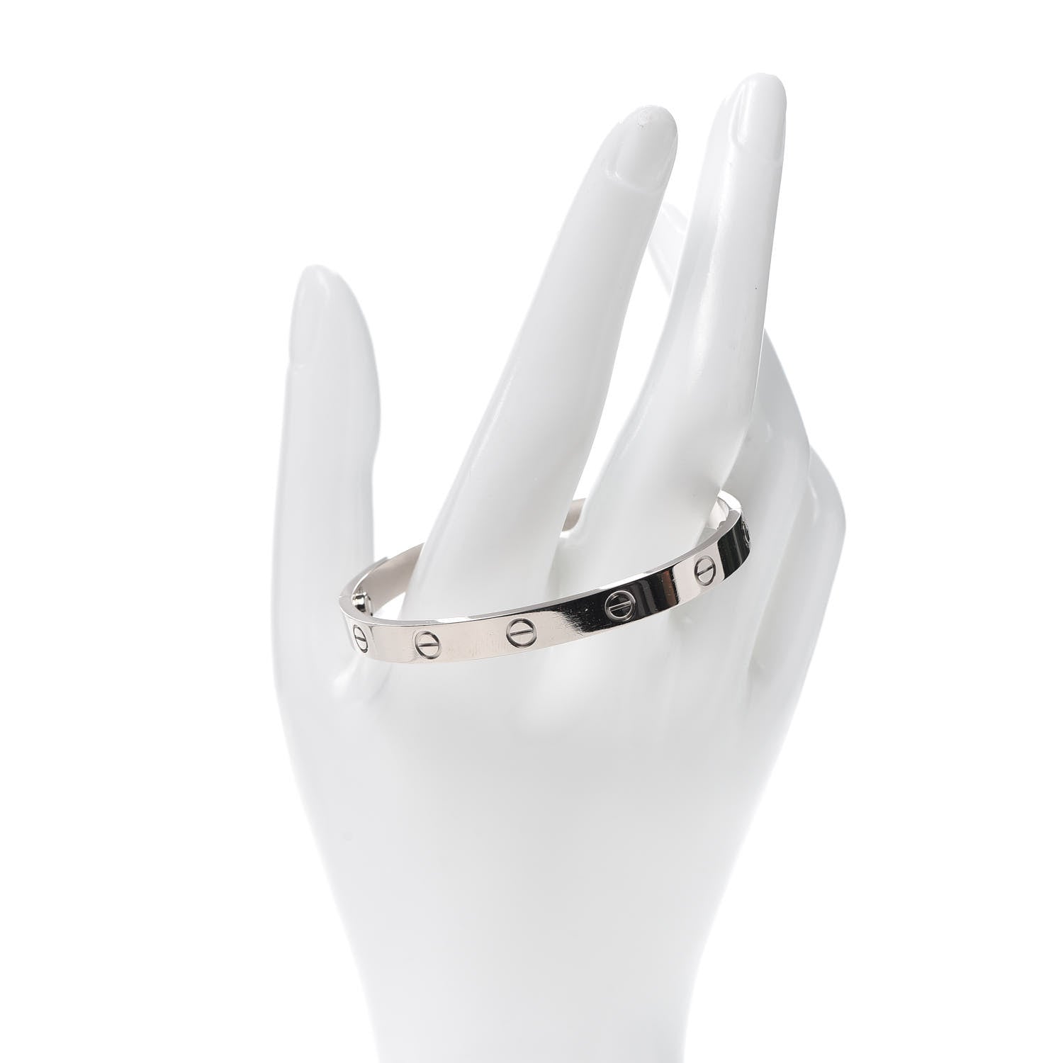 Cartier 18K White Gold LOVE Bracelet 17 2 of 6