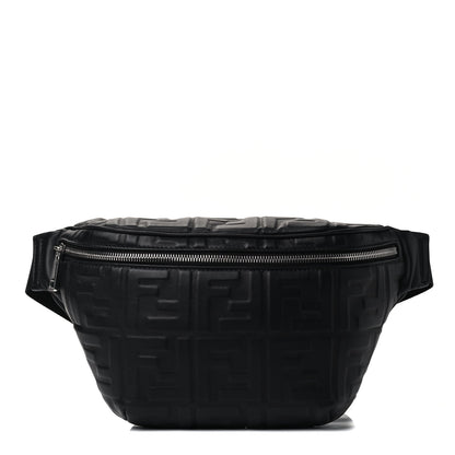 Fendi Nappa FF 1974 Embossed Belt Bag Black 1 of 4