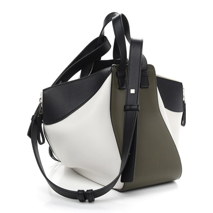 Loewe Calfskin Medium Hammock Shoulder Bag Khaki Green Soft White 3 of 9